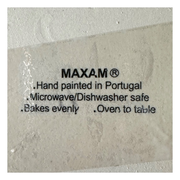 MAXAM Serving Bowl Casserole Dish 10.5”x 6” Floral Hand Painted Portugal - Picture 6 of 7